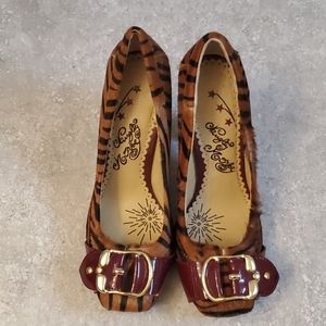 Tiger print heels